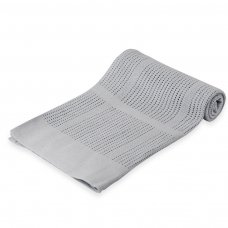 CBP51-G: Grey Cellular Cotton Roll Blanket